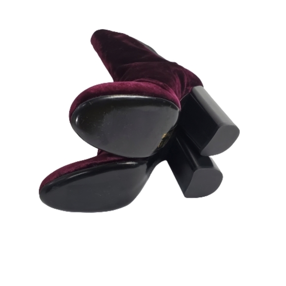 Rag AND BONE AGNES RED VELVET CHELSEA BOOT NEW - Picture 16 of 16